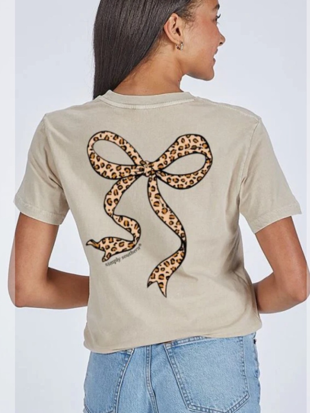Simply Southern Leopard Bow Graphic Tee